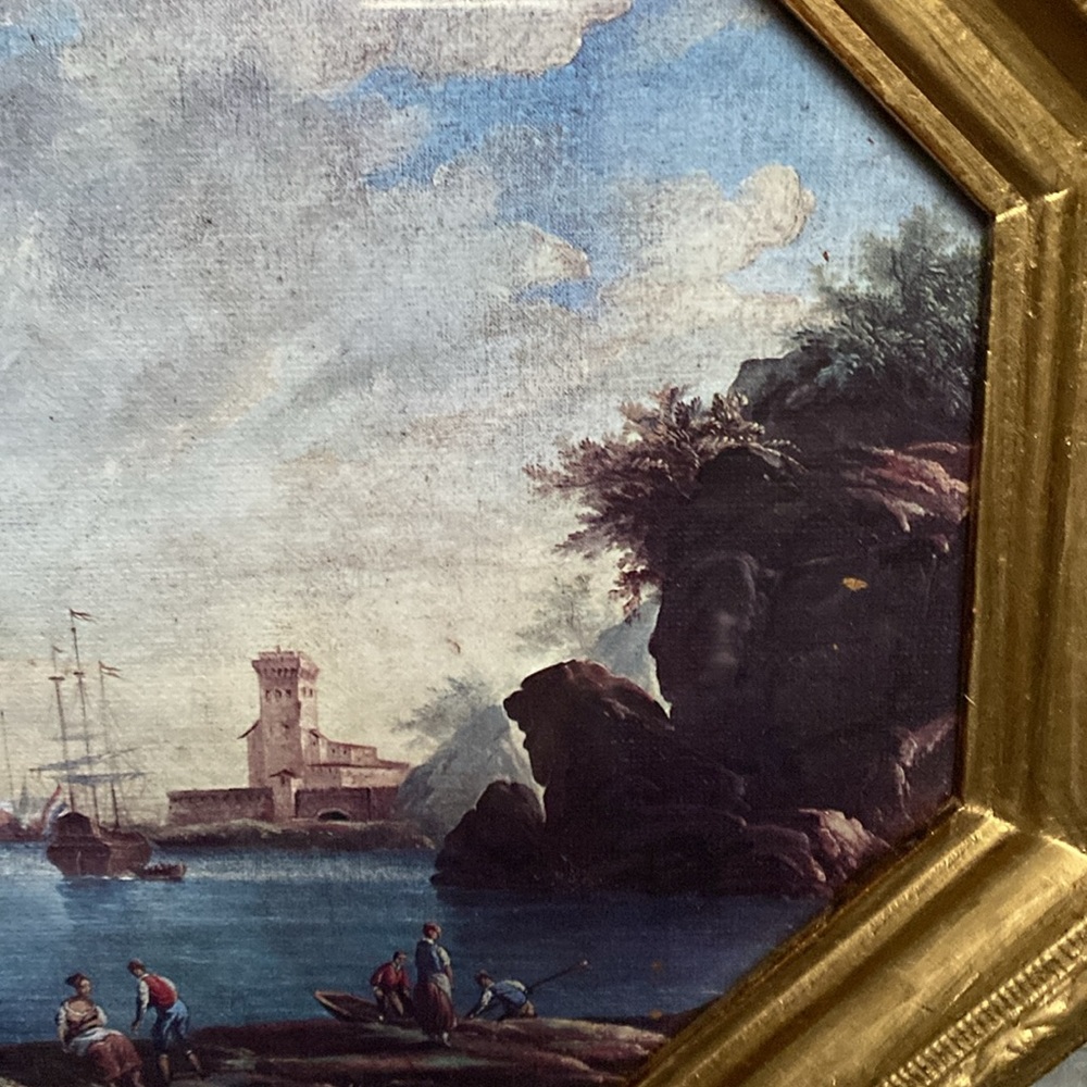 Vintage Framed Under Glass Italian Boat Scene Print - Picture 6 of 12